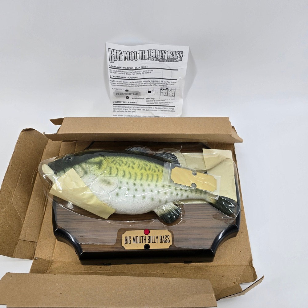 Vintage 1999 Gemmy Big Mouth Billy Bass Novelty Singing Fish New without Box